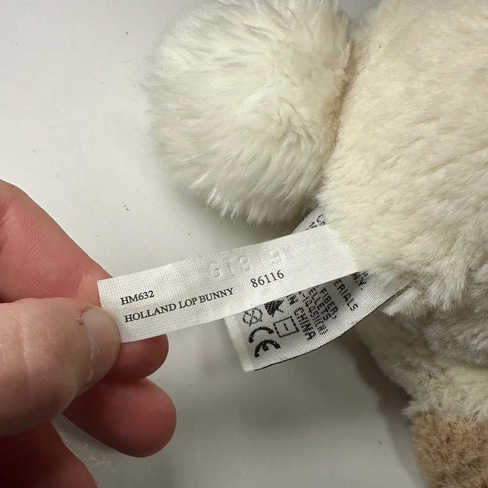 Ganz Webkinz Holland Lop Bunny Plush Stuffed Animal Tan White HM632 No Code Rare
